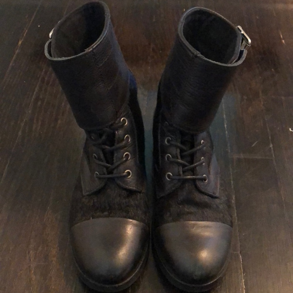 All Saints pony hair boots